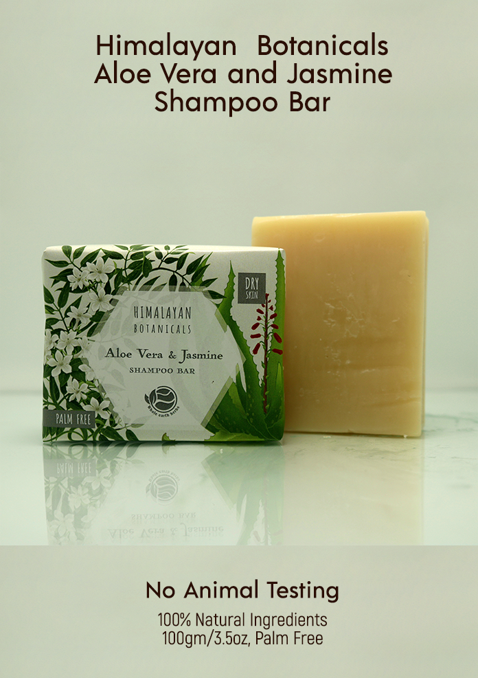 Himalayan Botanicals Aloe Vera and Jasmin Herbal Soap- For Dry Skin