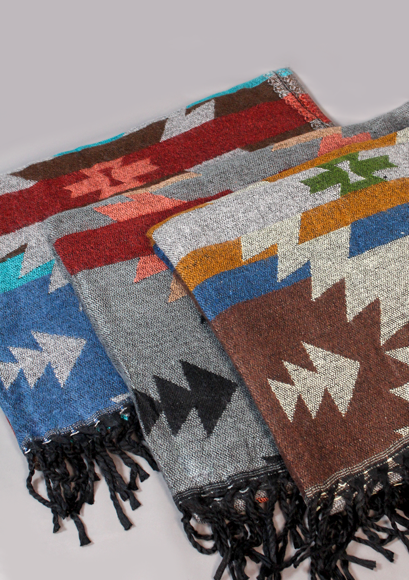 Handloomed Himalayan Geometric Motif Pattern Shawl
