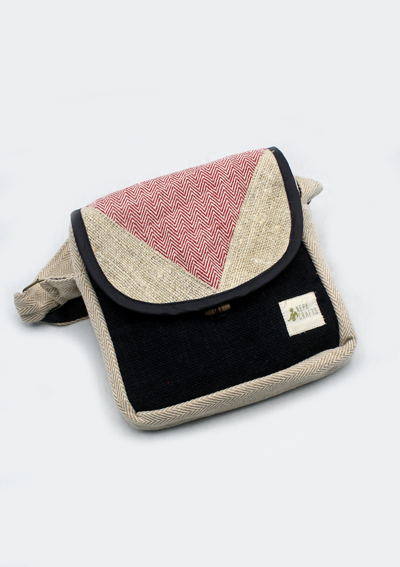 Multi zipper Hemp Passport Travel Bag