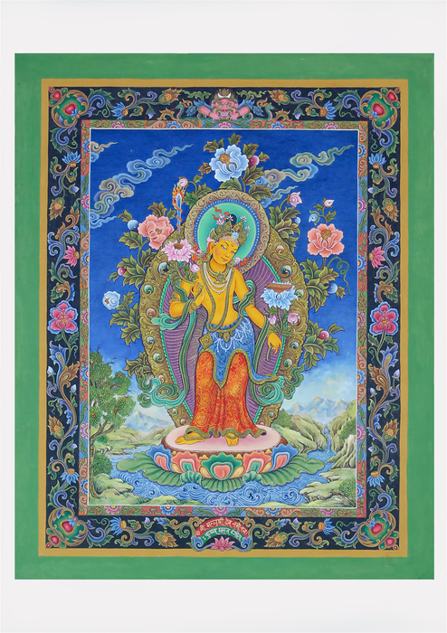 Standing Lokeshvara Thangka Painting