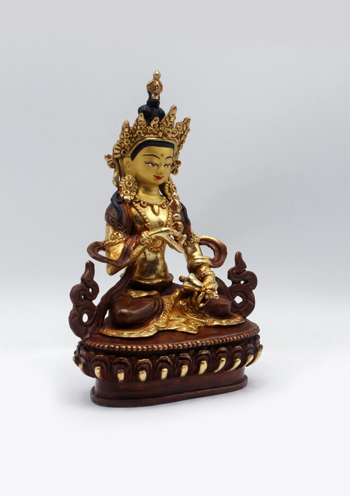 Partly Gold Plated Copper Vajrasattva 6.5" H