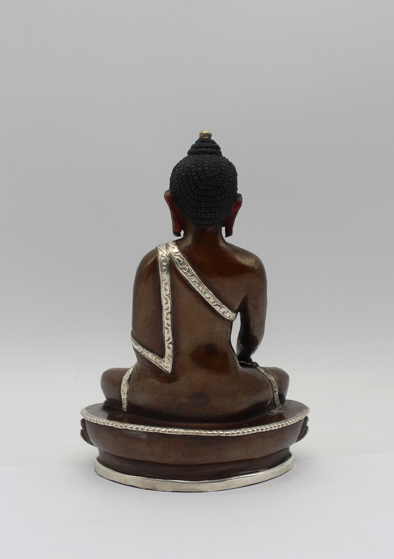 Copper Shakyamuni Buddha Statue 5" H