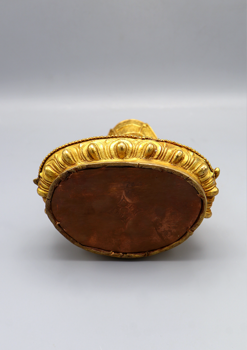 Zhabdrung 24K Gold Rinpoche Statue 7.5"H