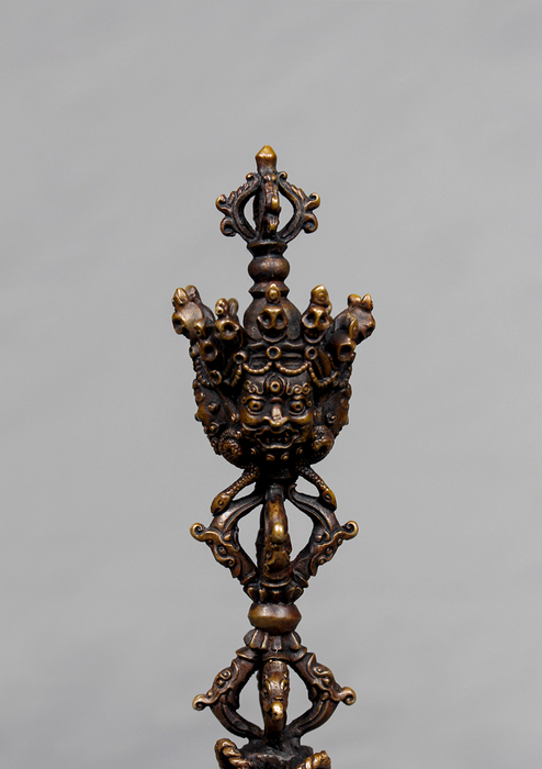 Copper  Oxydized  Phurba/Dagger 6" H