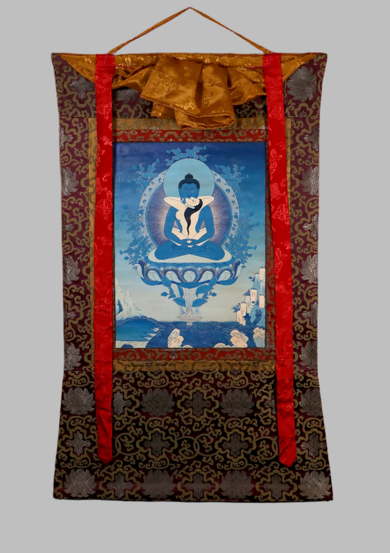 Samantabhadra Shakti Brocade Thangka Painting