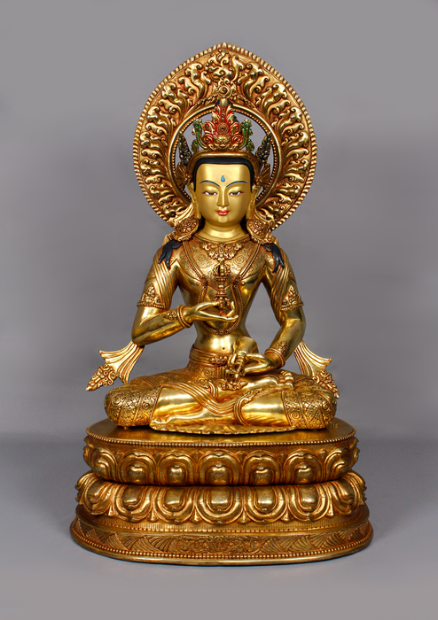 Fully Gold Plated Vajrasattva Statue 1.7 feet high