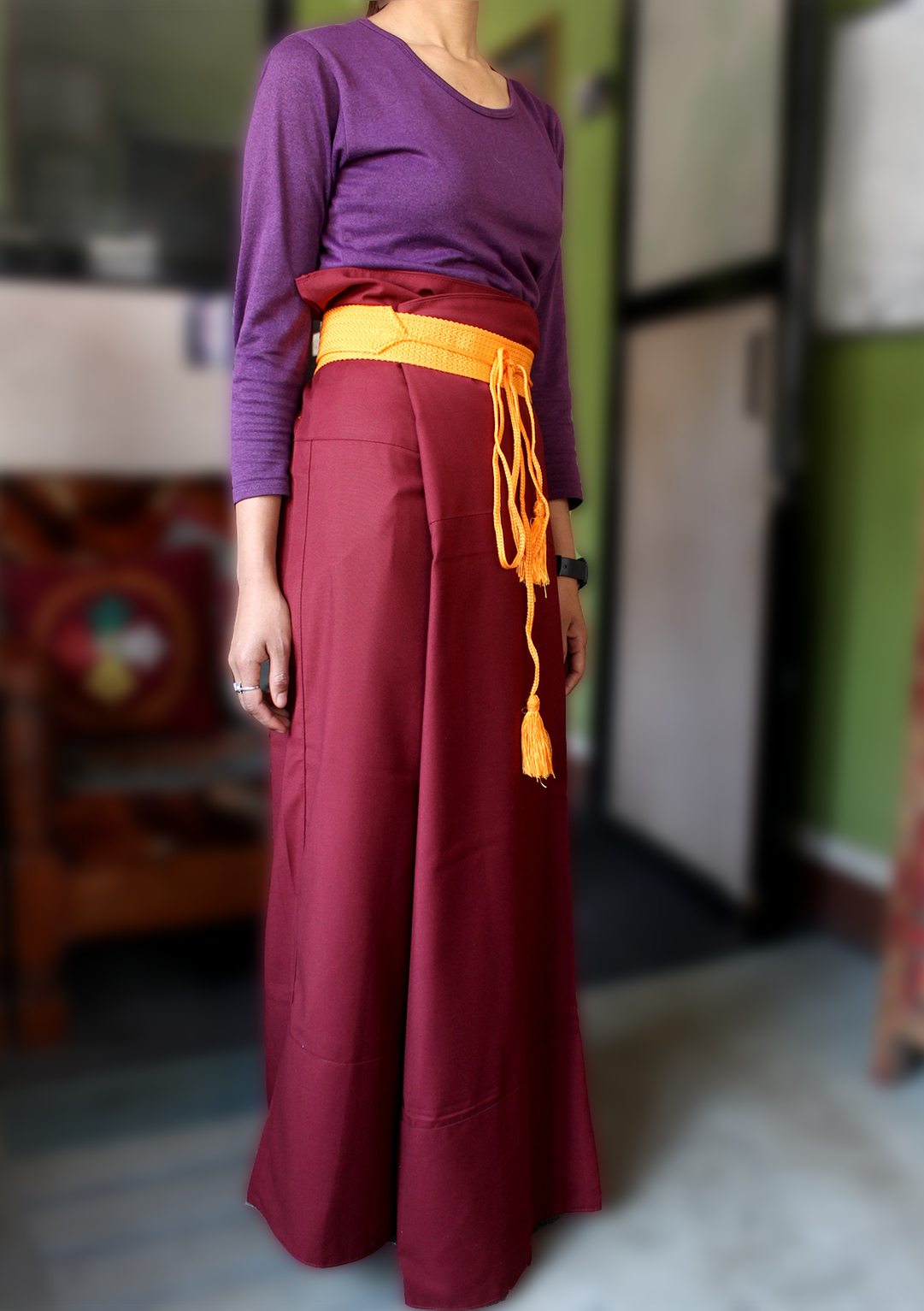 Tibetan Buddhist Monk Robe with Belt- Kasaya — NepaCrafts Product