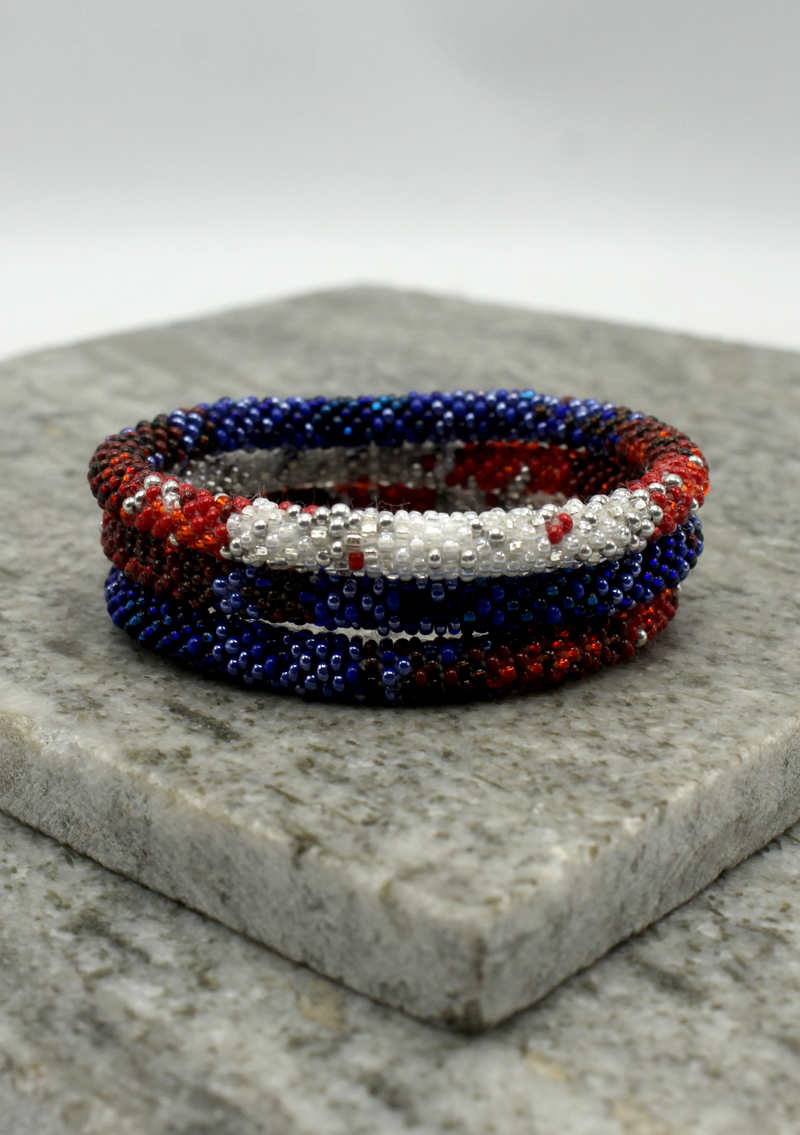 Captain America Roll on Beads Bracelet