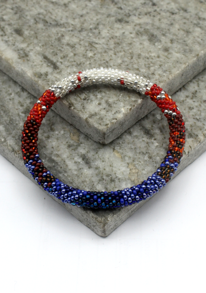 Captain America Roll on Beads Bracelet
