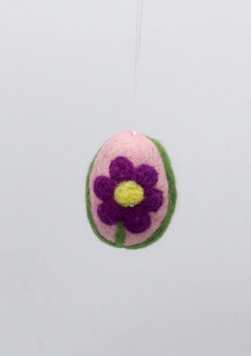 Multi Color Handmade Felt Easter Egg Ornaments