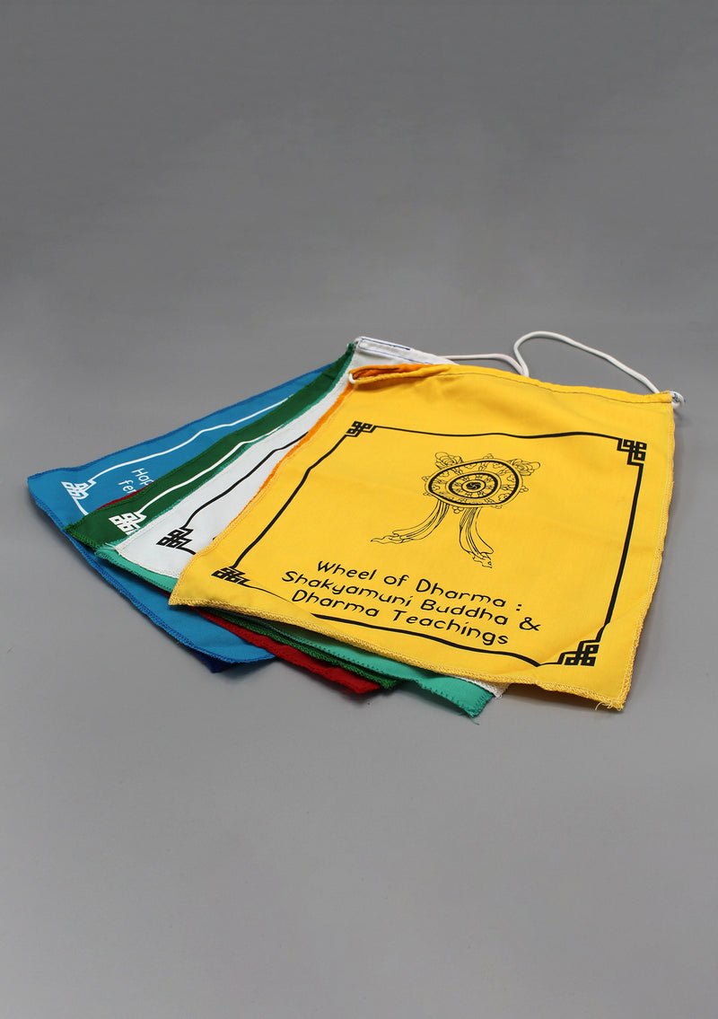 High Quality Hemmed Eight Lucky Symbols Prayer Flags