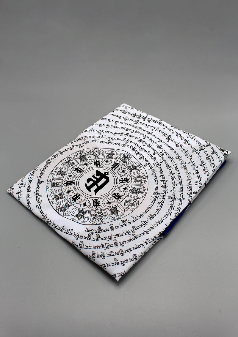 White Color Namgyalma Powerful Mantra Printed Prayer Flags