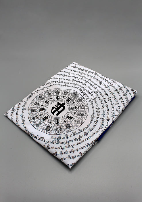 White Color Namgyalma Powerful Mantra Printed Prayer Flags
