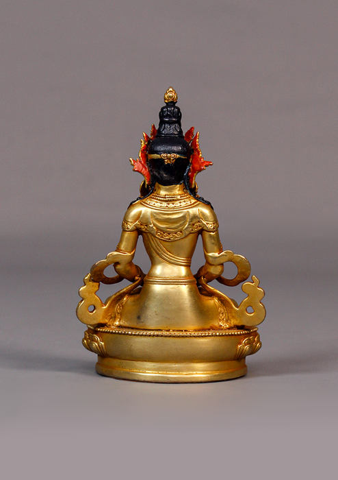 Fully Gold Plated Aparmita Statue 4.5"H