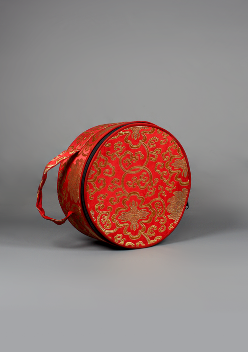 Hand Painted Avalokiteshvara Singing Bowl D Note Red