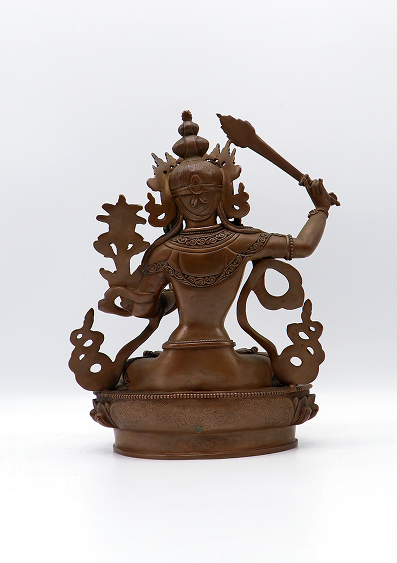 Masterpiece  Copper Manjushri Newar Art Statue