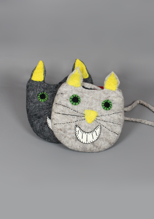 Felt Round Cat Design Bag
