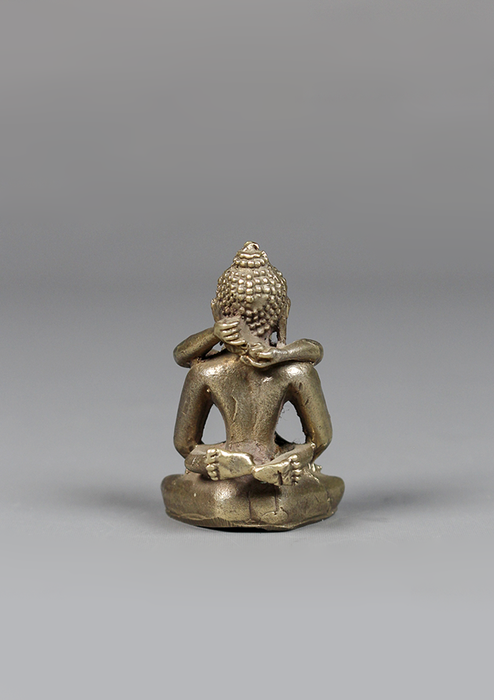 Mini Silver Plated Samantabhadra Statue 2"