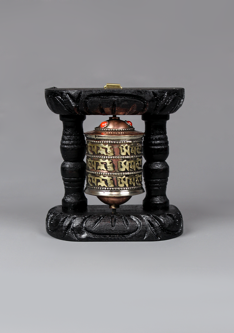 OM Mani Prayer Wheel  Wall Hanging