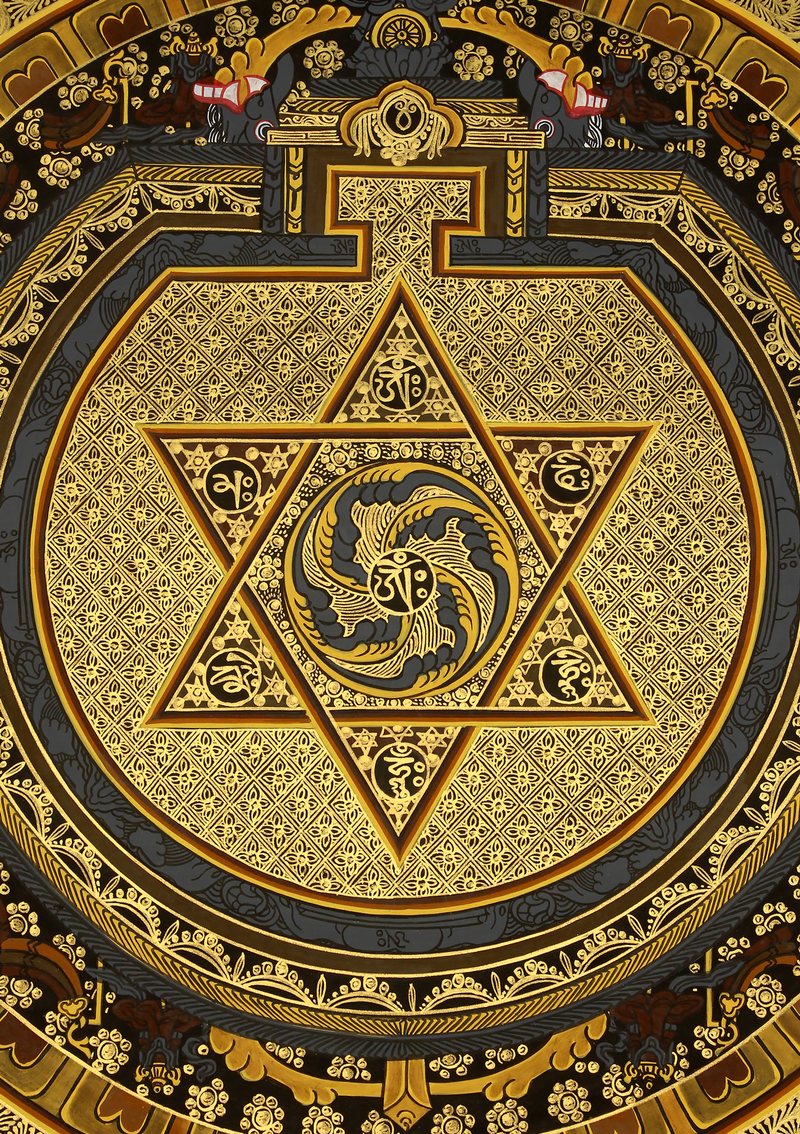 Sri Yantra Mandala  Tibetan Thangka Painting