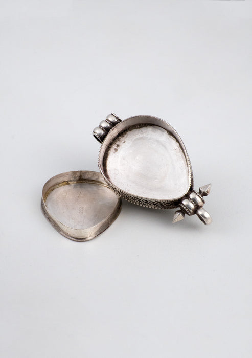 925 Silver Tibetan Ghau with Turquoise Stone Inlay