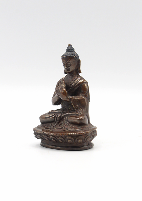 Copper Oxidized Vairochana Buddha Statue 3"