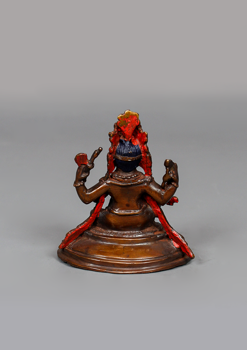 Copper  Oxydized Ganesha Statue 3.6" H