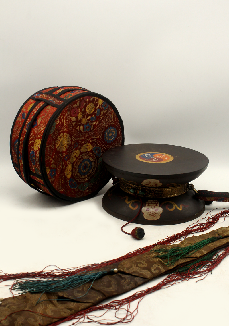 Exclusive Tibetan Buddhist Ritual Chod Drum Damaru