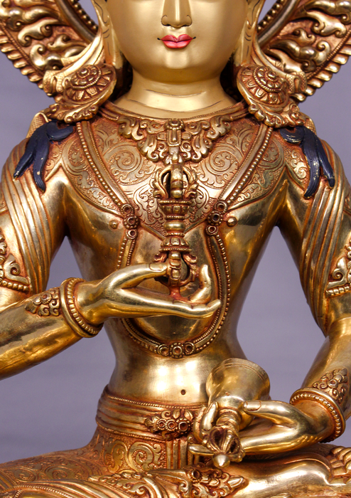 Fully Gold Plated Vajrasattva Statue 1.7 feet high