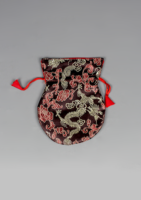 Silk Brocade Drawstring Mala Bag