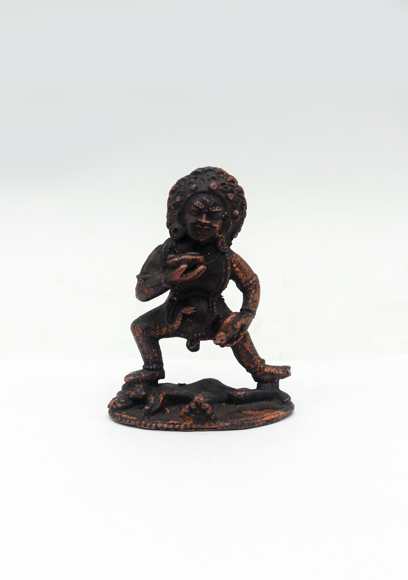 Copper Mini Black Jambala Statue 3"
