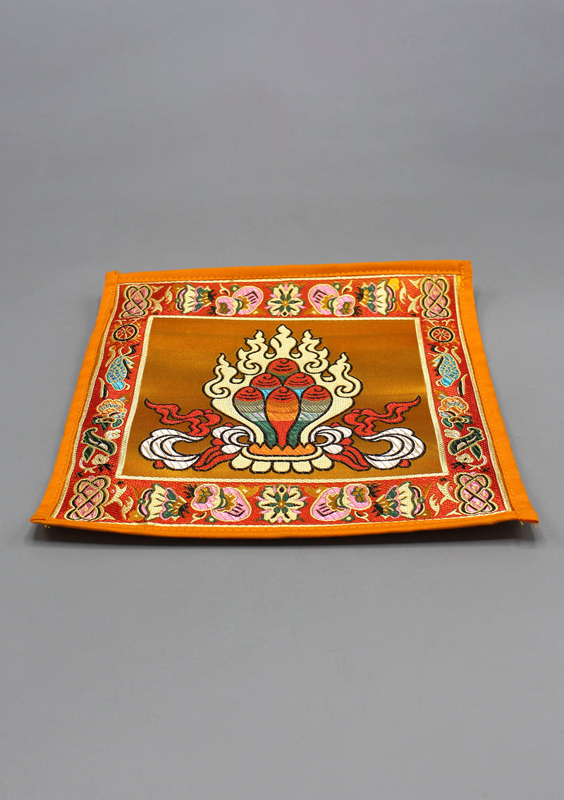 Tibetan Buddhist Brocade Norbu, Wish Fulfilling Jewel Altar Place-mat