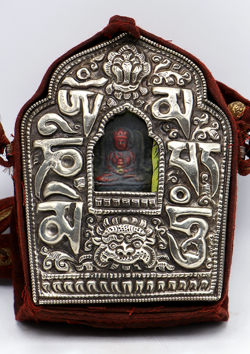 Hand Carved White Metal Aparmita Ghau Pendant