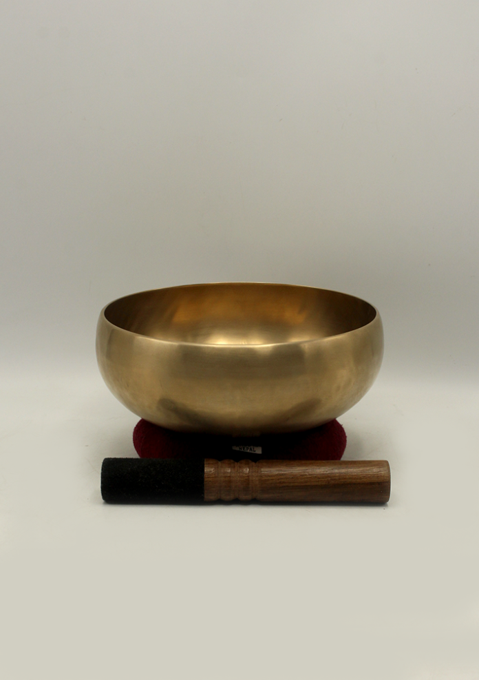 White Tara Engraved  Practiitoner   Bhadgaon Singing Bowl 7.5"