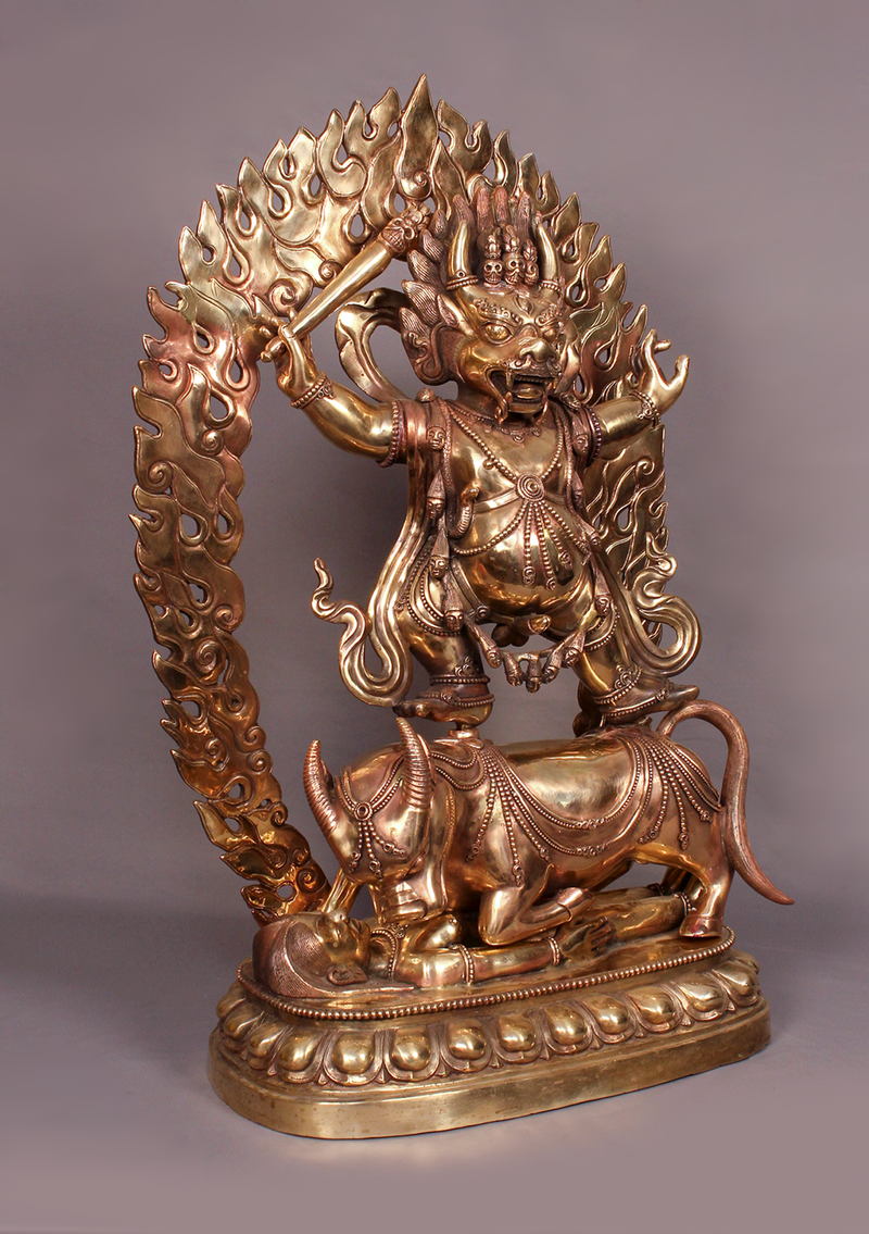 Masterpiece Copper Yamantaka Statue 23" H
