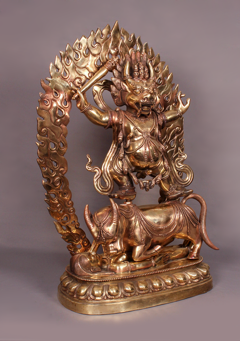 Masterpiece Copper Yamantaka Statue 23" H