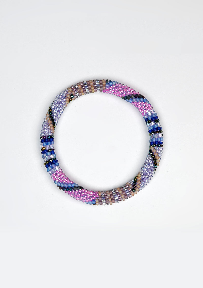Handmade Lavender Blush Nepalese Roll Bead Bracelet – Fair Trade Jewelry