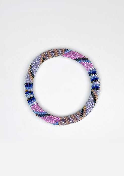 Handmade Lavender Blush Nepalese Roll Bead Bracelet – Fair Trade Jewelry