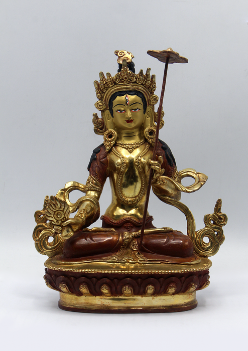 Partly Gold Plated Copper Chatra Tara 8.5" H