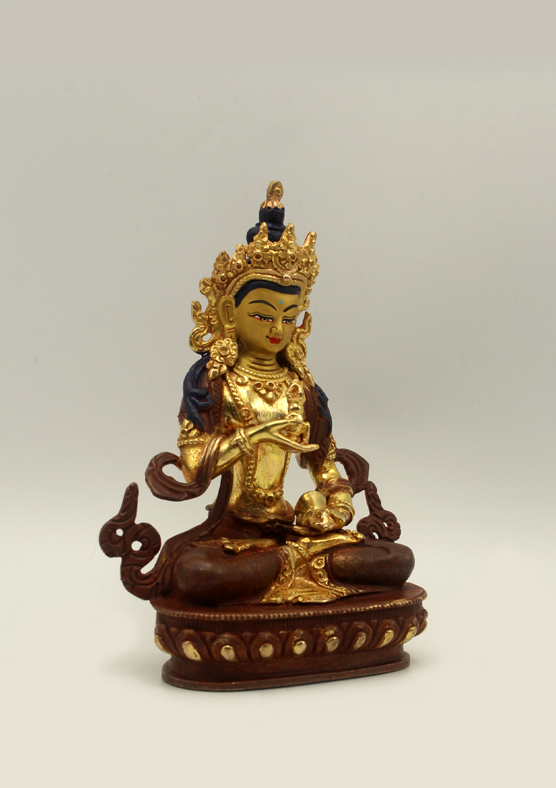 Partly Gold Plated Vajrasattva Statue 5.5" H