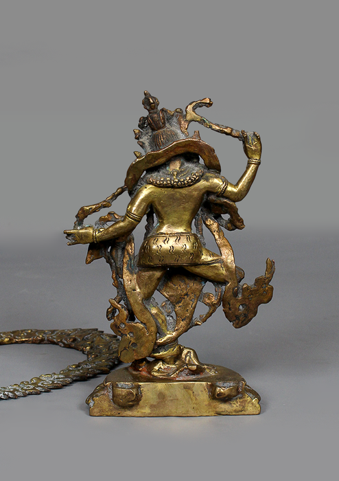 Antique Copper Gilted Kurukulla Statue 8.5" H