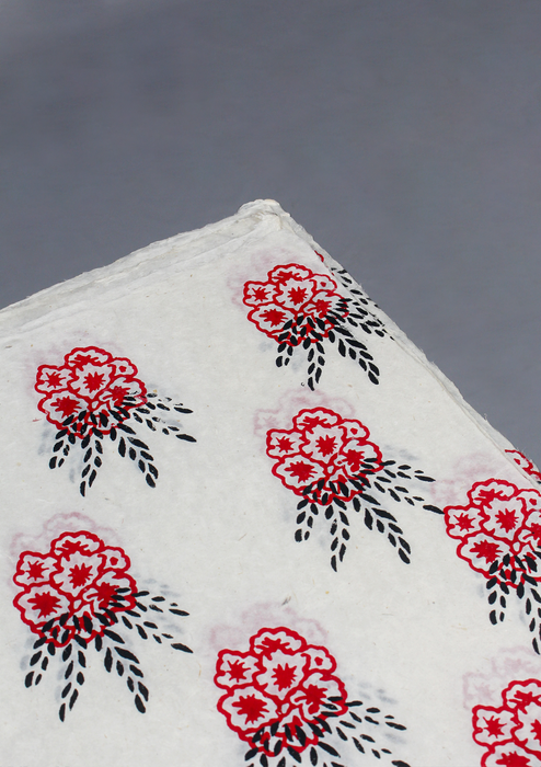 Rhododendron Printed Lokta Paper Gift Wrap