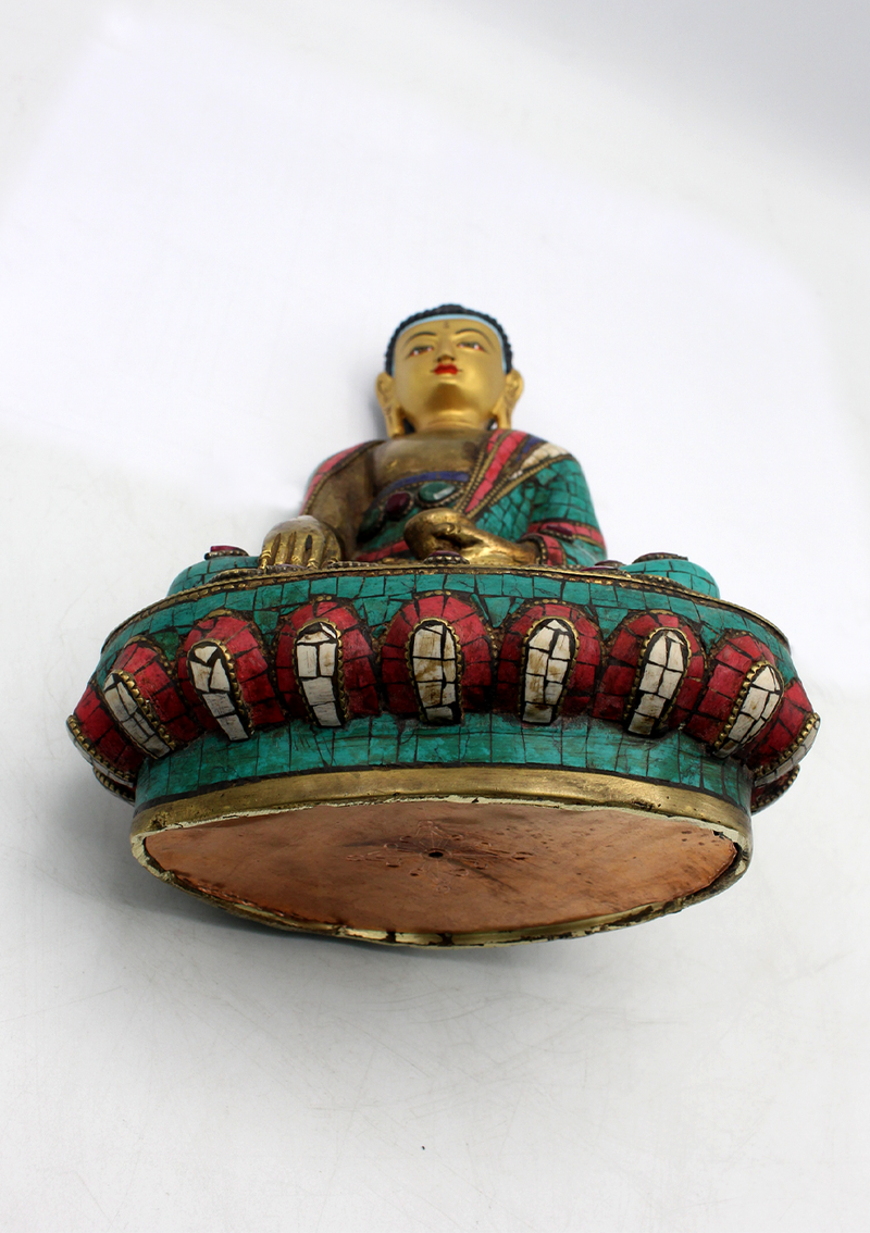 Copper Shakyamuni Buddha Statue 8" H