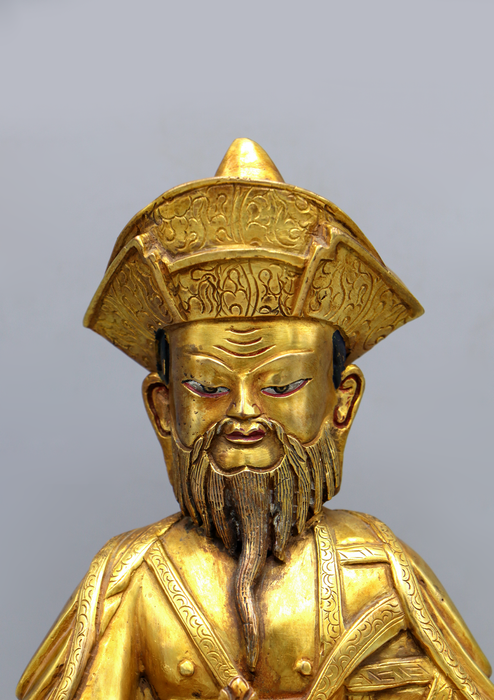 Zhabdrung 24K Gold Rinpoche Statue 7.5"H