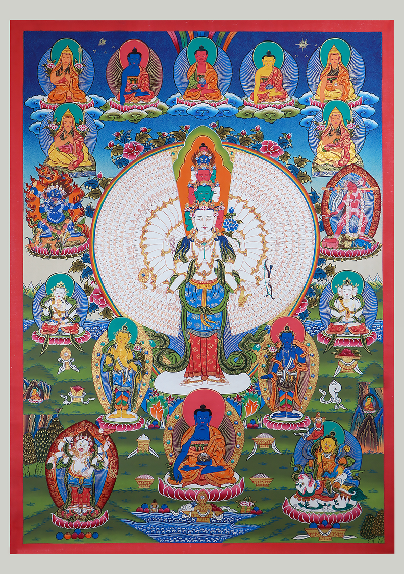 Thousand Arms Avalokiteshvara Thangka Painting