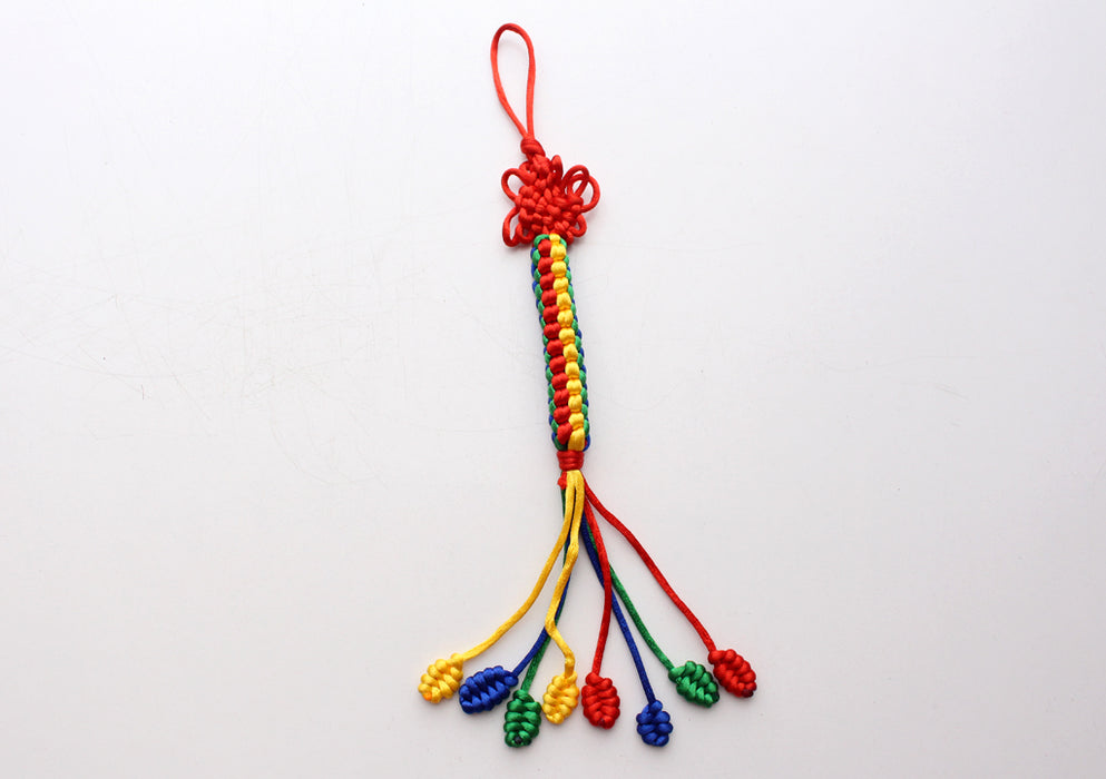 Hand Knotted Colorful Hanging Decor, Car Hanging Amulet