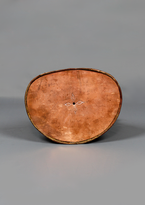 Partly Gold Plated Copper Saraswoti Statue 9.2" H