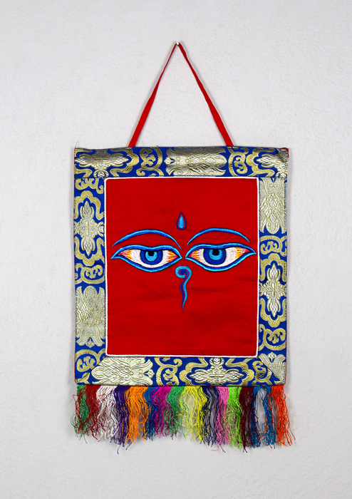Buddha Eyes Brocade Wall Hanging