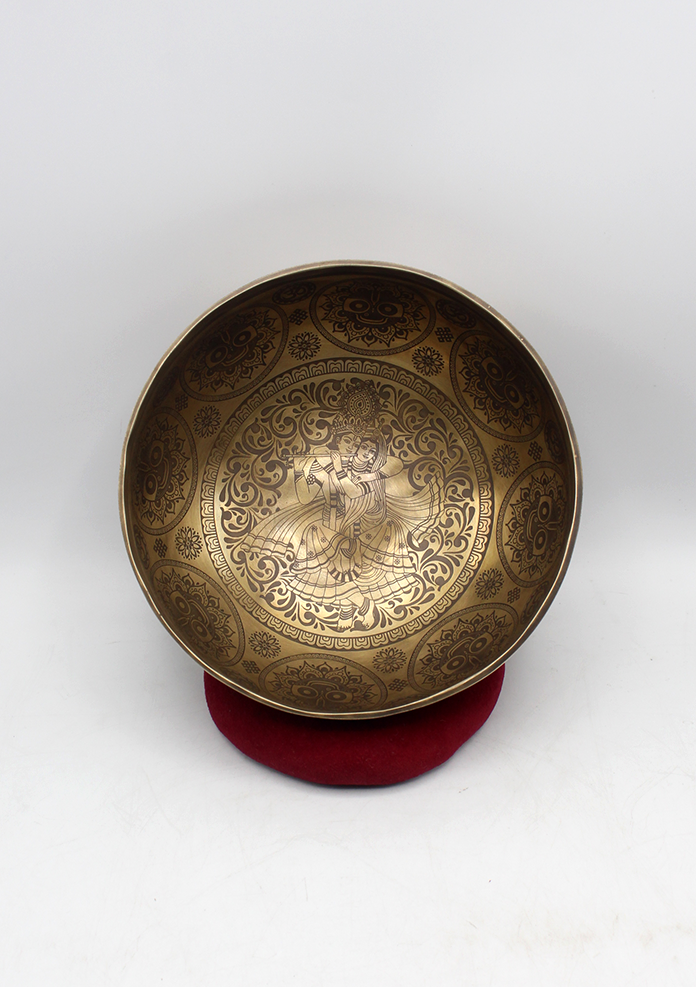 Hare Krishna Radha  Singing Bowl 8"