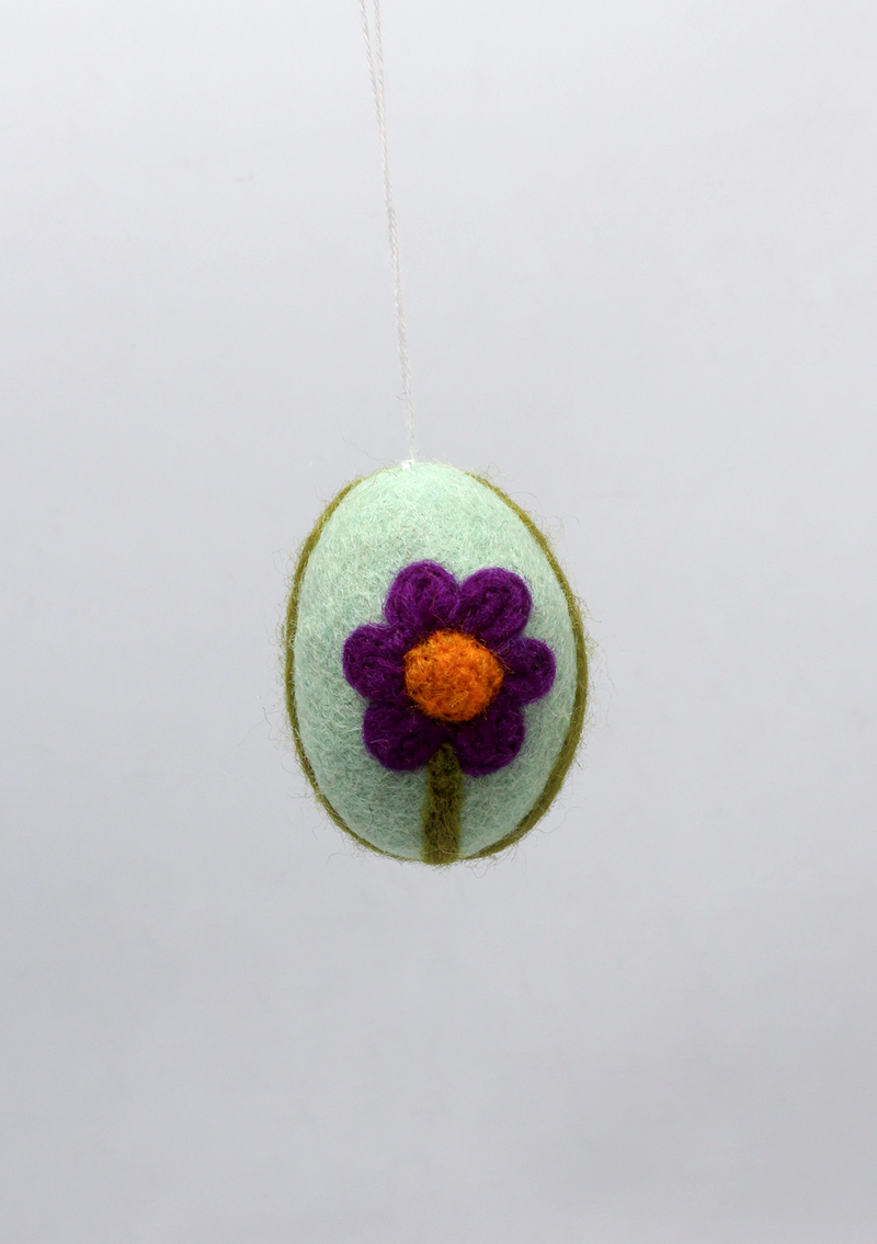 Multi Color Handmade Felt Easter Egg Ornaments